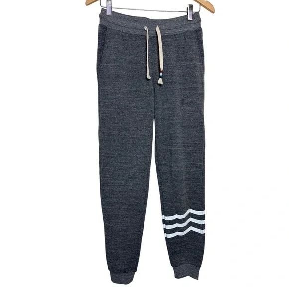 Sol Angeles‎ Womens Essential Waves Sweatpants Heather Charcoal Grey XS Joggers