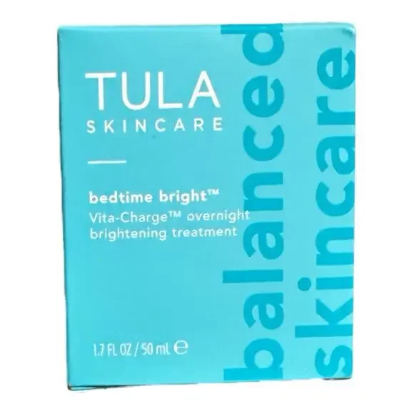 TULA SKINCARE BEDTIME BRIGHT OVERNIGHT BRIGHTENING TREATMENT (1.7ozNIB/Sealed)