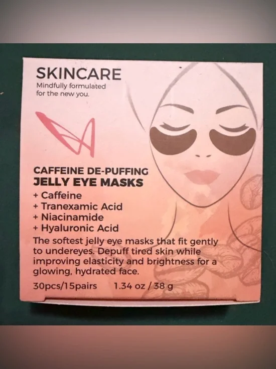 Caffeine De-Puffing Jelly Eye Masks - Pink