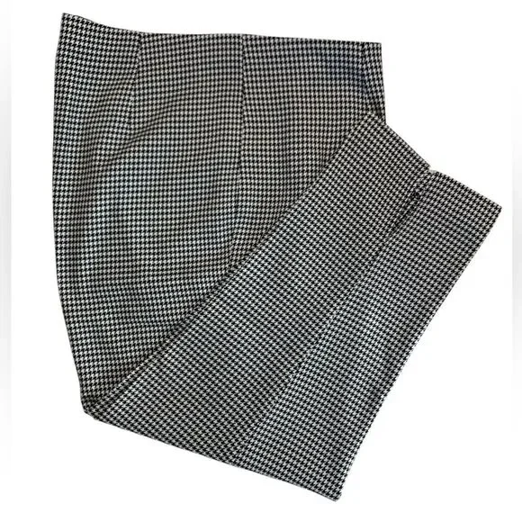 NWT Halogen Houndstooth Check Pants 20W Rich Black $138 Retail Slim Ankle!