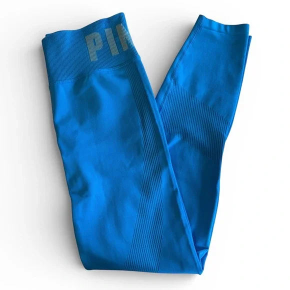 Victoria's Secret PINK Active‎ Seamless High Waist Leggings Blue Women's Small