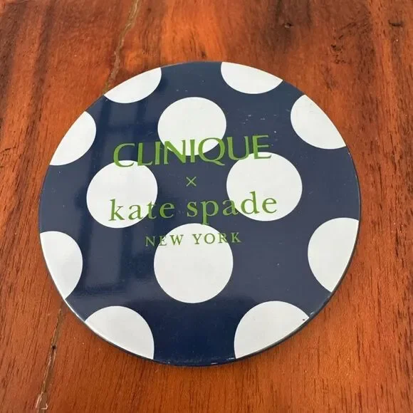 Kate Spade Swivel Compact Mirror - Navy and White polka dot