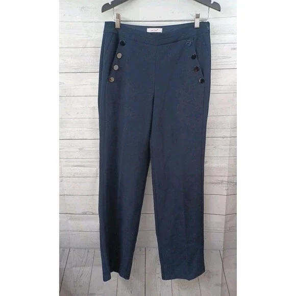Per Una Womens Navyblue Pants US Sz 8 UK 12 Slacks Pockets