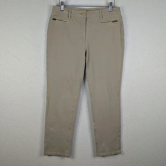 Chico's So Slimming Stretch Ankle/Cropped Leg Pant Tan Size‎ 0.5 (Sm6)