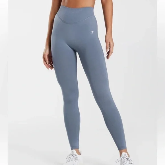 Gymshark Sweat Seamless Evening Blue leggings womens size small