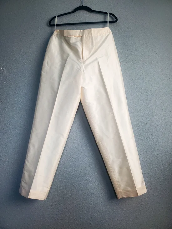 VINTAGE 90'S 100% SILK CREAM PANT