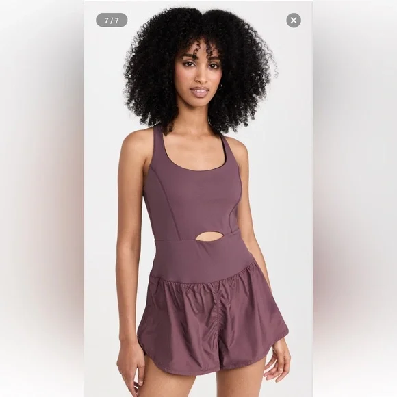 NWT FP Movement by Free People Righteous Runsie in Fig Size Medium