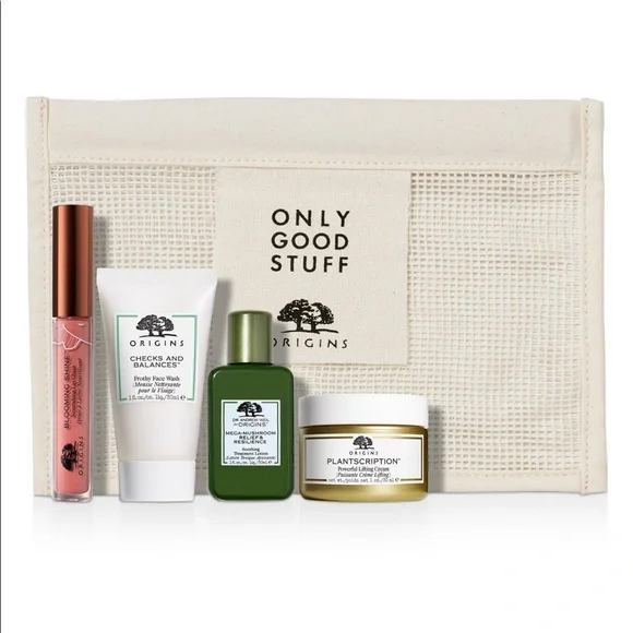 ORIGINS 5p Plantscription Checks Balance Mega Mushroom Lip Skincare $135 NIP