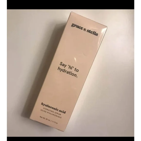 Grace & Stella Hyaluronic Acid Serum 1.7 Hydrating Firms Plumps Brightens Smooth