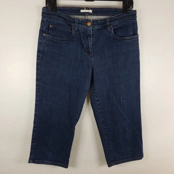 Eileen Fisher 30x17 Capri‎ Jeans Women's Small Blue Denim Capri Pants