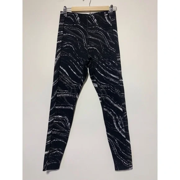 Victoria's Secret Pink Active Women Size M Black Marble Leggings