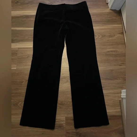 J Crew black velvet pants size 12