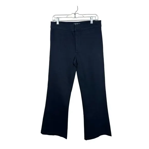 NWT Paige Leenah High Rise Slim Wide Leg Navy Blue Stretch Pants Size 30