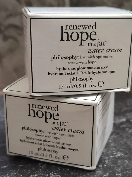 philosophy Hope in a jar Water cream - set of 2, .05 oz each - new in box