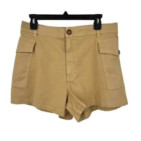 Frame shorts patch pocket utility tan size 31
