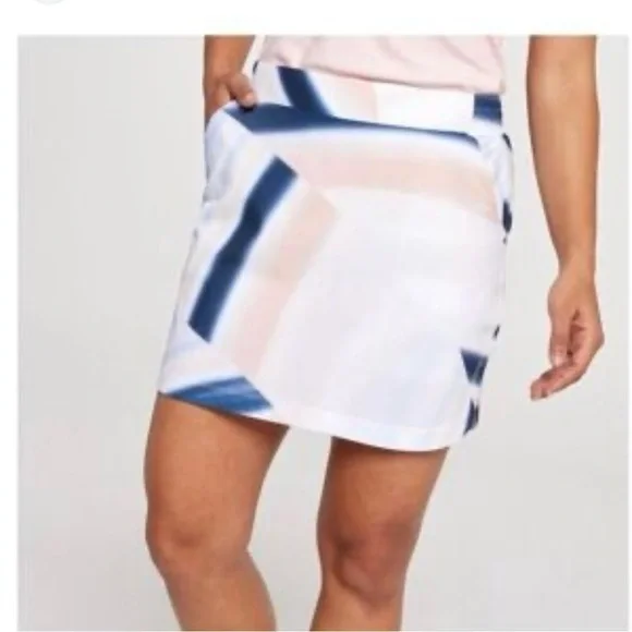CALIA by Carrie Underwood Women's Skort in Blue and Cream NWT