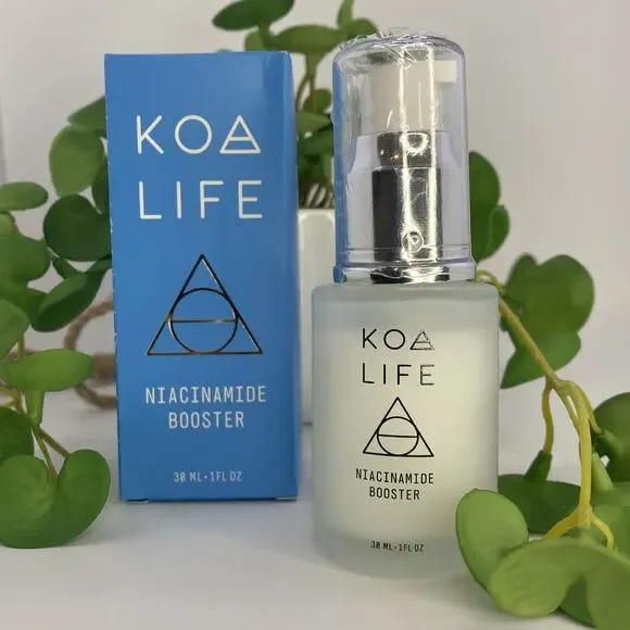 NIB KOA LIFE Niacinamide Booster 1 Oz Face Antiaging Hydration VeganCruelty Free