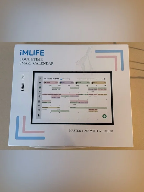 Black frame Touchtime Smart Calendar - Home Office Wall Planner