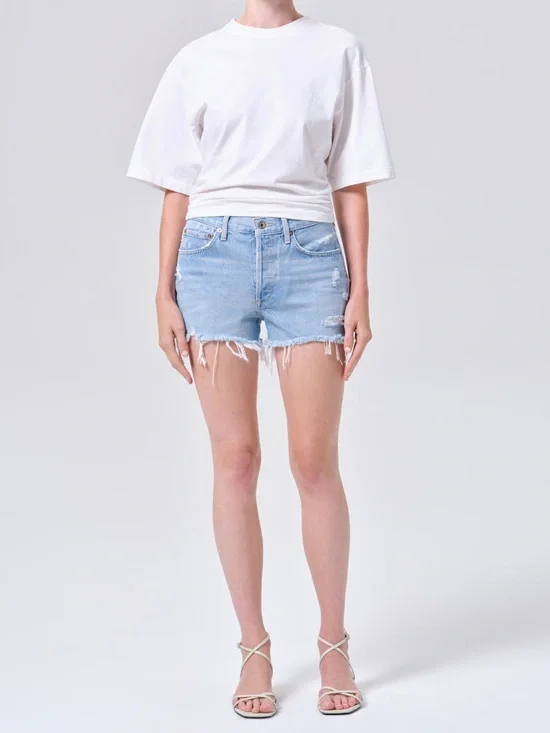 Agolde Parker  Short in Swampmeet Size 26 Denim Cut Off Shorts