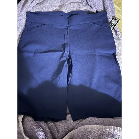 Kim Rogers Super Stretch Skimmer Shorts Women's Size 14 Blue  Pull On Casual NWT
