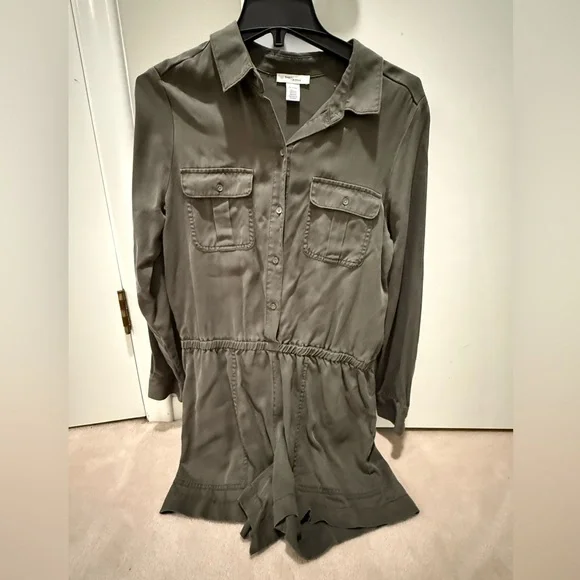 Olive Green Women's Romper (shorts)