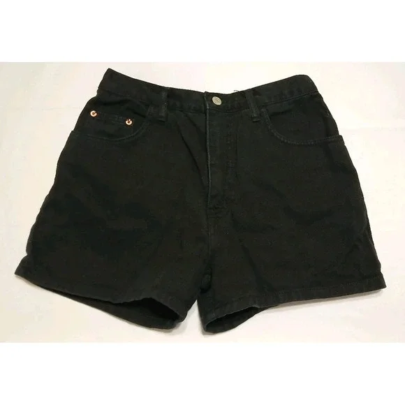 Cést Toi Jeans Womens Black Denim Shorts Length 3
