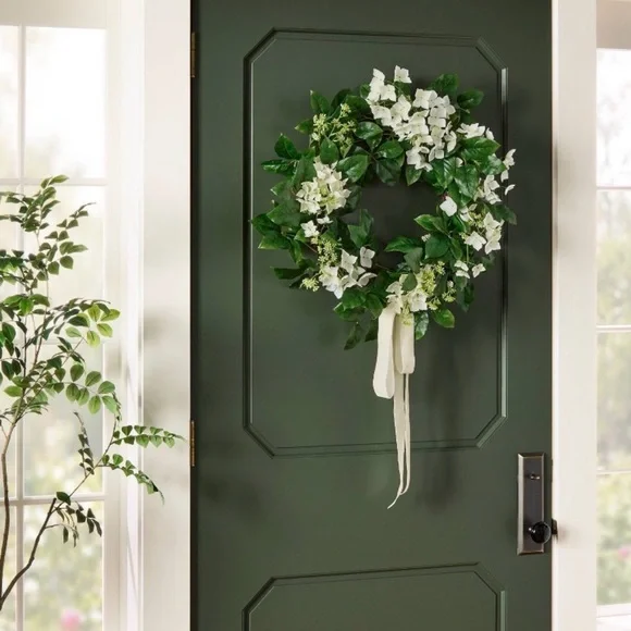 Hydrangea Wreath Cream — Threshold designed with Studio McGee