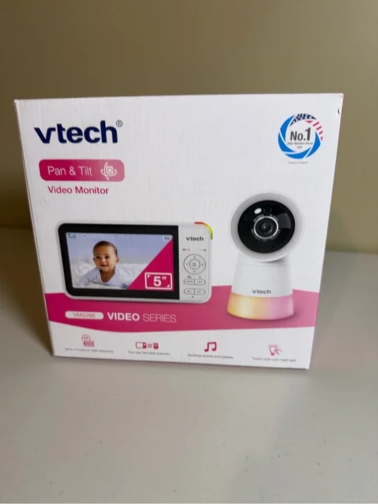VTech Pink & White Pan & Tilt Video Baby Monitor - 5