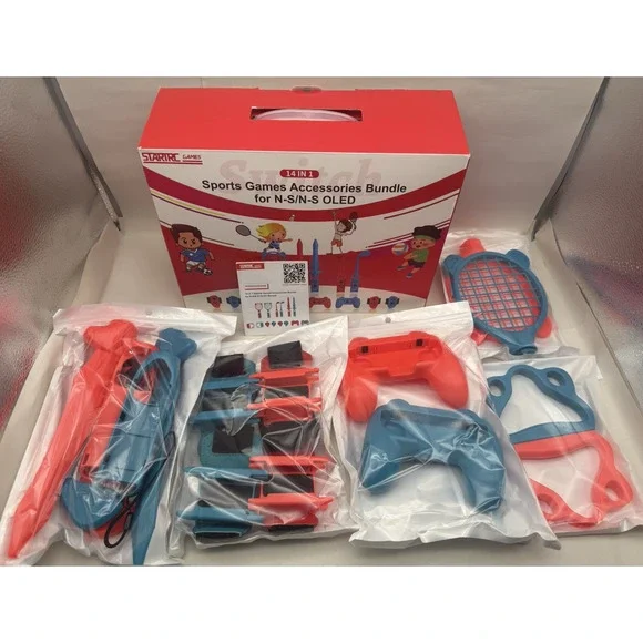 14 in 1 Sports Accessories Kit for Nintendo Switch/OLED Sports Games Bundle Kit