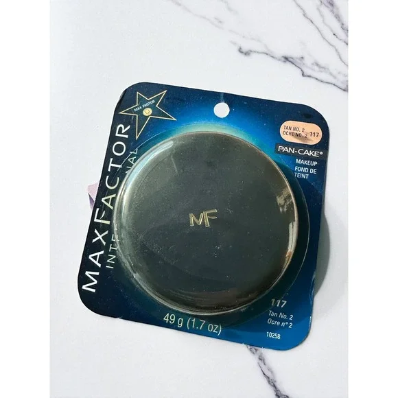 Max Factor Pan-Cake Pancake Makeup 117‎ Tan No.2 NIP 49g 1.7oz Vintage Rare
