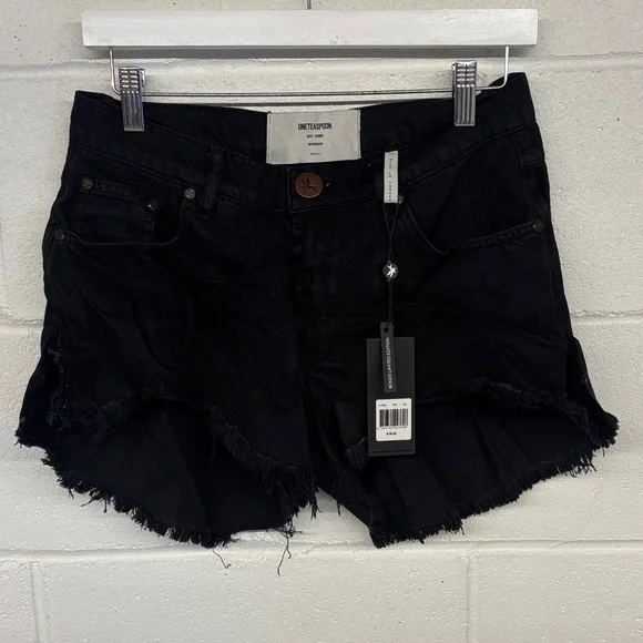 New nwt one teaspoon Black bonds limited edition Sz small 26-27 solid denim