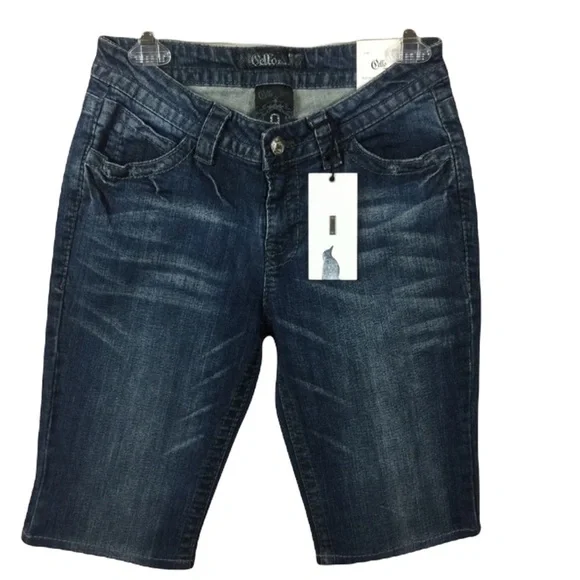 New Cello Denim Fleur de Lis Street Jean Shorts NWT Size 9JR