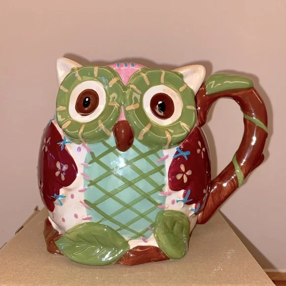 Pier 1 Olli the Owl Mug - Hand Painted 20oz