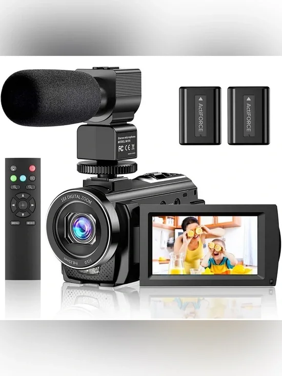 Video Camera Camcorder FHD 1080P 30FPS 16x Digital Zoom 3.0 Touch Screen
