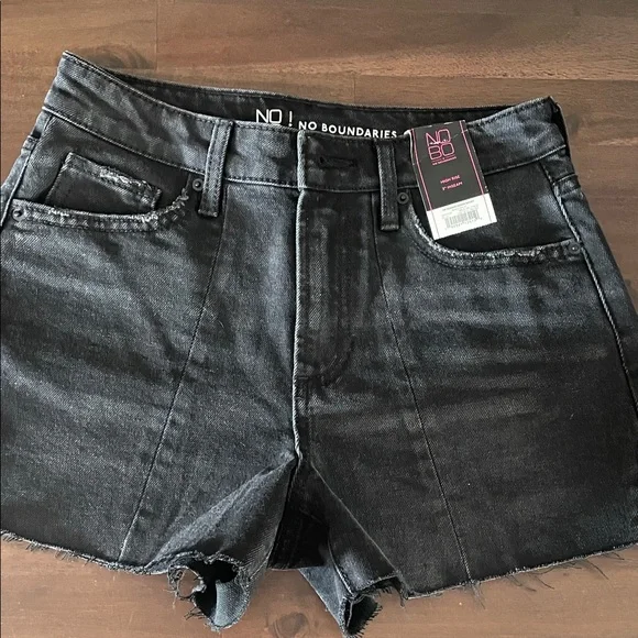 No Boundaries Black Jean Shorts
