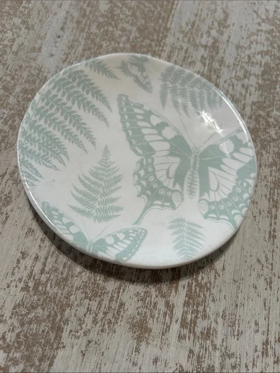 Pier 1 White Ironstone Dish Bottom Mark