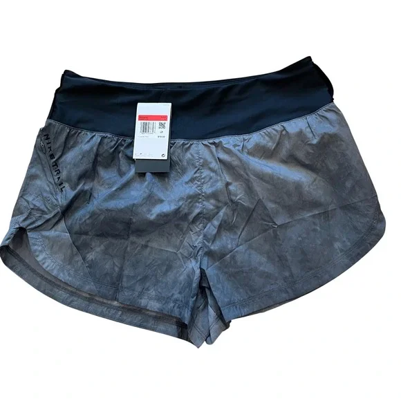 Nike Trail Womens Running‎ Shorts Grey Black FN2647-010 Size L NEW