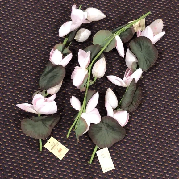 NWT. 3 - 21” pink floral stalks to wrap candle bottoms or centerpieces