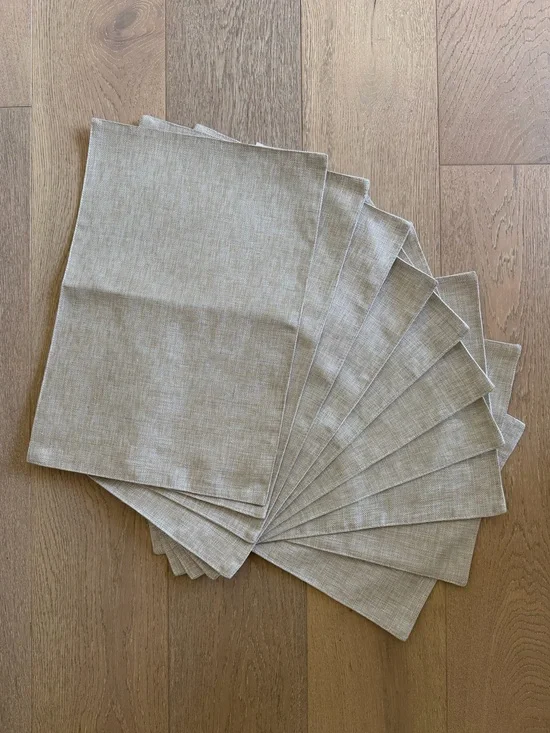 Pier 1 Woven Sheen Champagne Gold Placemats - Set of 10