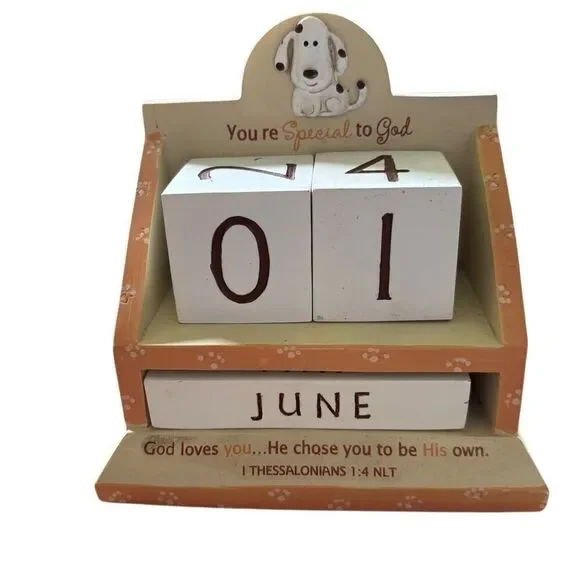 Dayspring Wooden Block Perpetual Calendar You’re Special To God