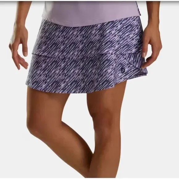FOOTJOY Purple Gray White Layered Performance Golf Mini Skort Size S Small