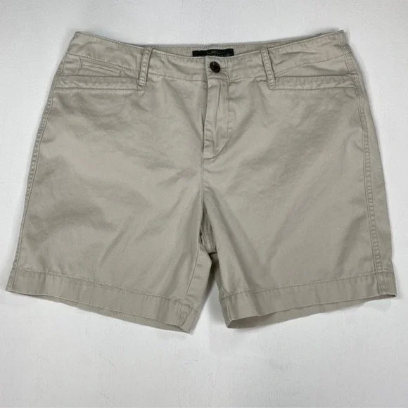 Lauren Jeans Co Ralph Lauren Womens 10P Khaki Chino Shorts‎ Tan Cotton Petite