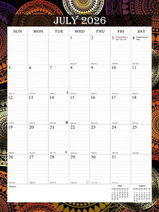 2026-2027 Wall Calendar Spiral-bound Twin-Wire Binding - 18 Months 8.5