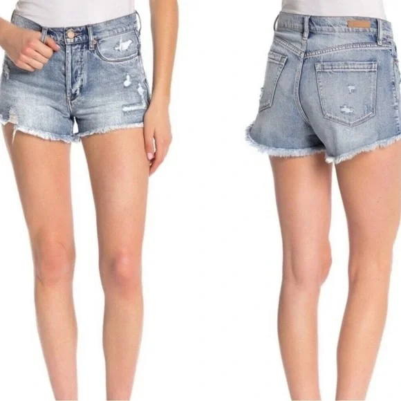 Blank NYC Hollyweird Distressed Jean Shorts Size 26