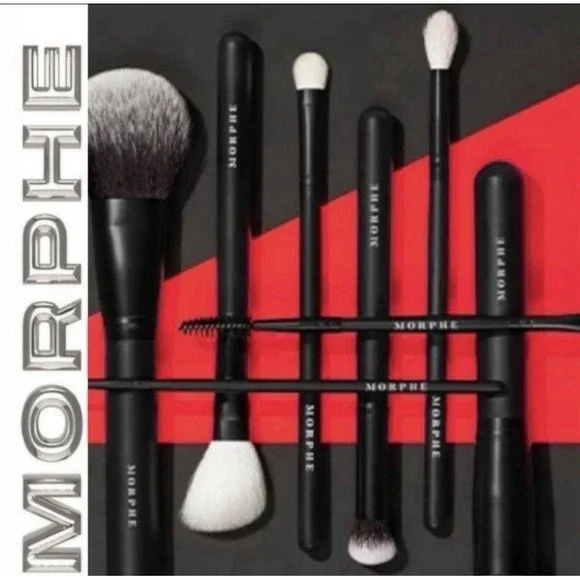 Morphe Get Things Started 8 Pieces Brush Collection With Bag Black Brand New