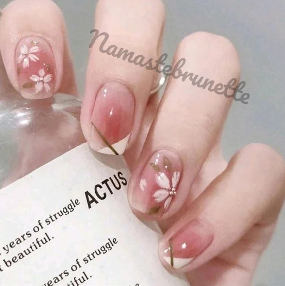 2/$16  Floral Press On Nails