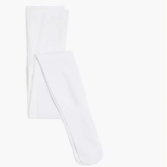 J crew Girls' nylon tights white xxs/xs