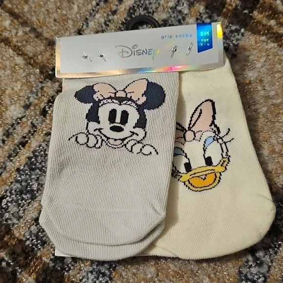 Disney Grip Socks 2 Pair Minnie and Daisy