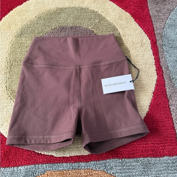 NWT WeWoreWhat Hot Short Brown Short Bike Shorts 3” Inseam Women’s Size XS