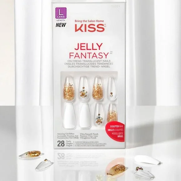 KISS Jelly Fantasy Nails - Jelly Pop. Stunning Wedding Nails for Brides.